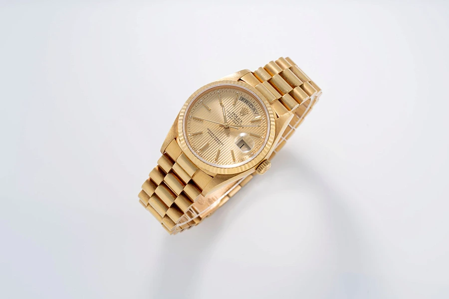 Day-Date Tapestry Dial Ref. 18038 in 18k Yellow Gold