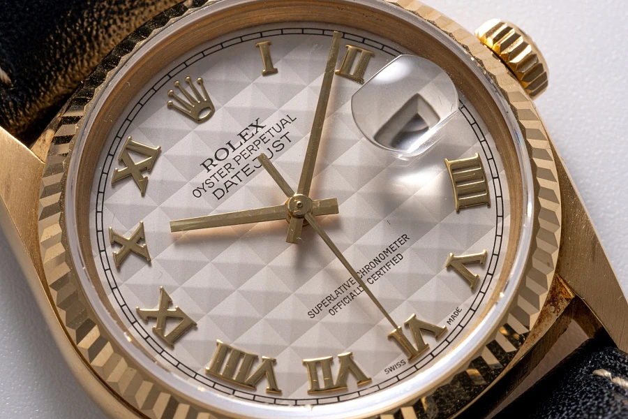 Datejust 'Pyramid Dial' Ref. 16018 in 18k Yellow Gold