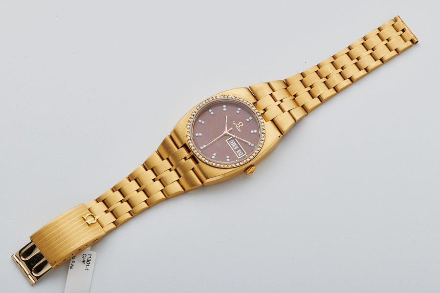 Constellation Day-Date Ref. 1680054 with Diamond Indices and Bezel in 18k Yellow Gold
