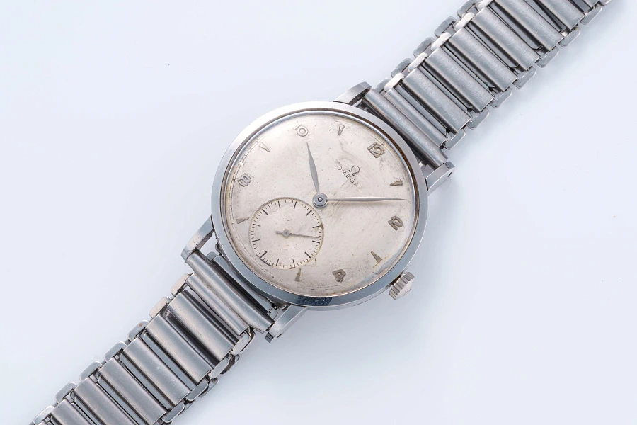 Jumbo Dress Watch Ref. 2417-1 in Stainless Steel on Gay Frères Ladder Bracelet