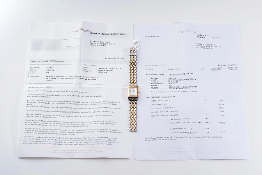 Reverso Duetto Bicolor Ref. 266.5.44 in Stainless Steel and 18k Yellow Gold