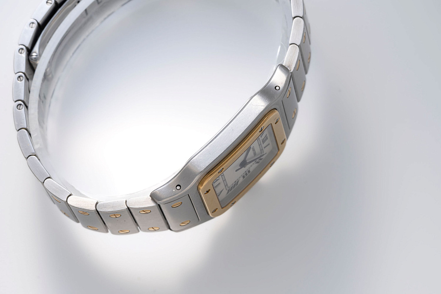 Santos Galbée Ref. 1566 in Stainless Steel and 18k Yellow Gold