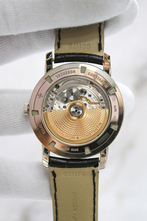 Patrimony Traditionnelle Date Automatic White Gold