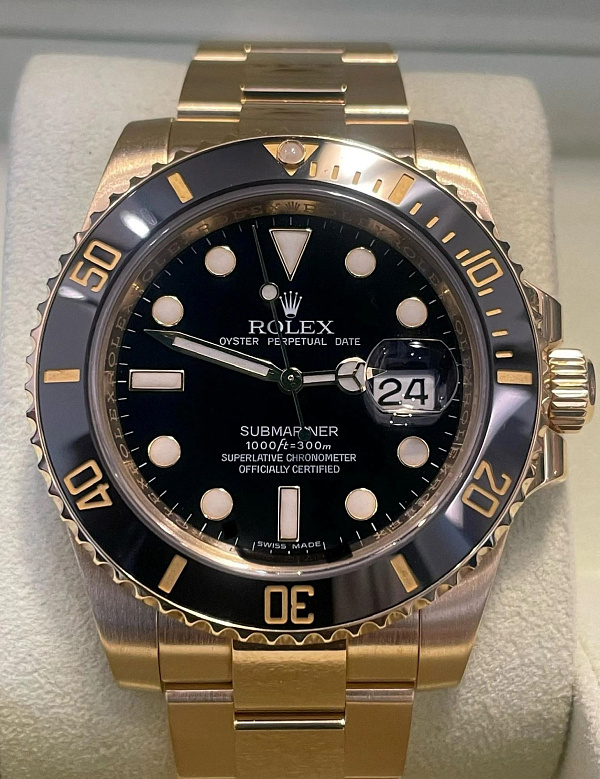Submariner Date 116618LN Yellow Gold