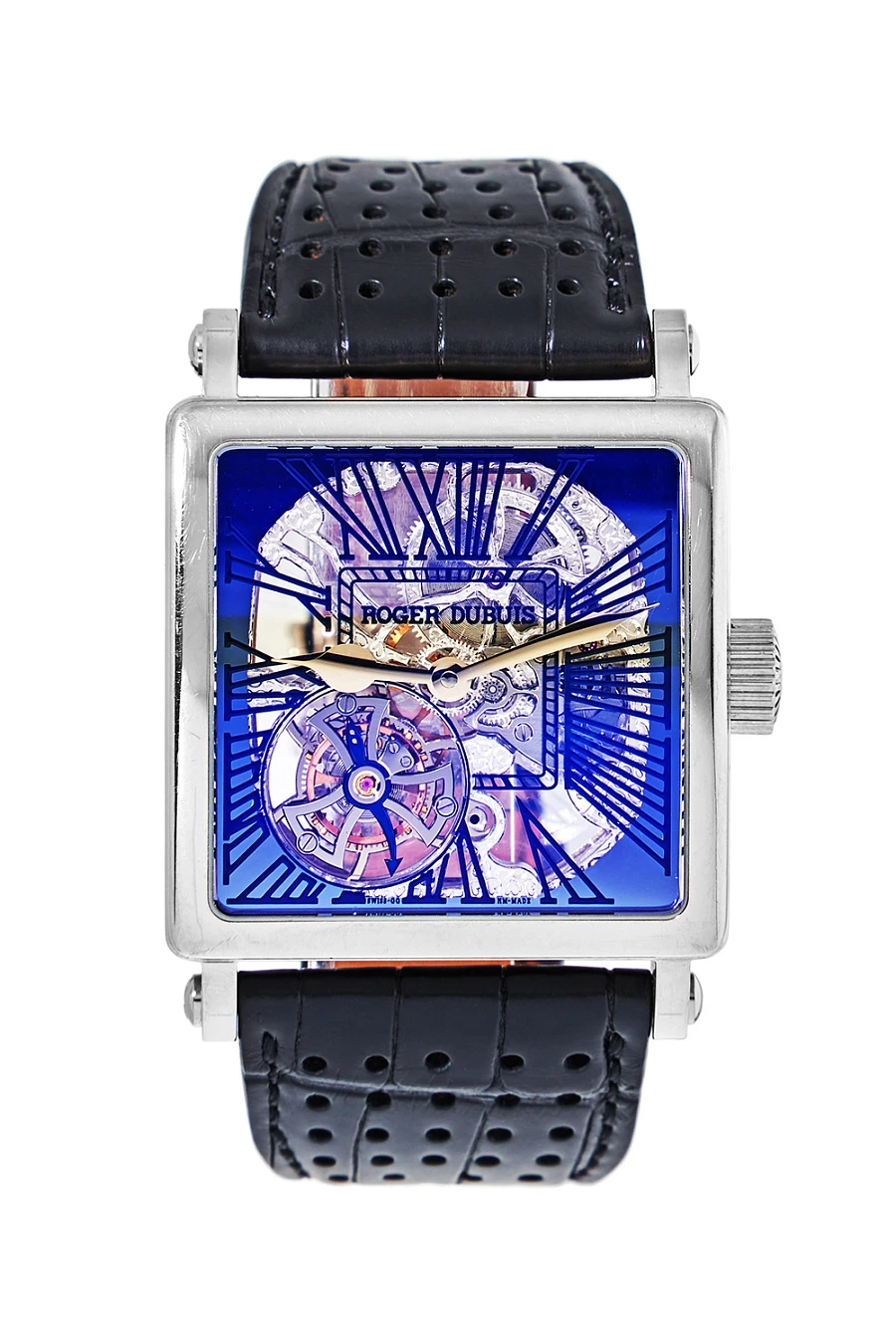 Golden Square Skeleton Tourbillon White Gold