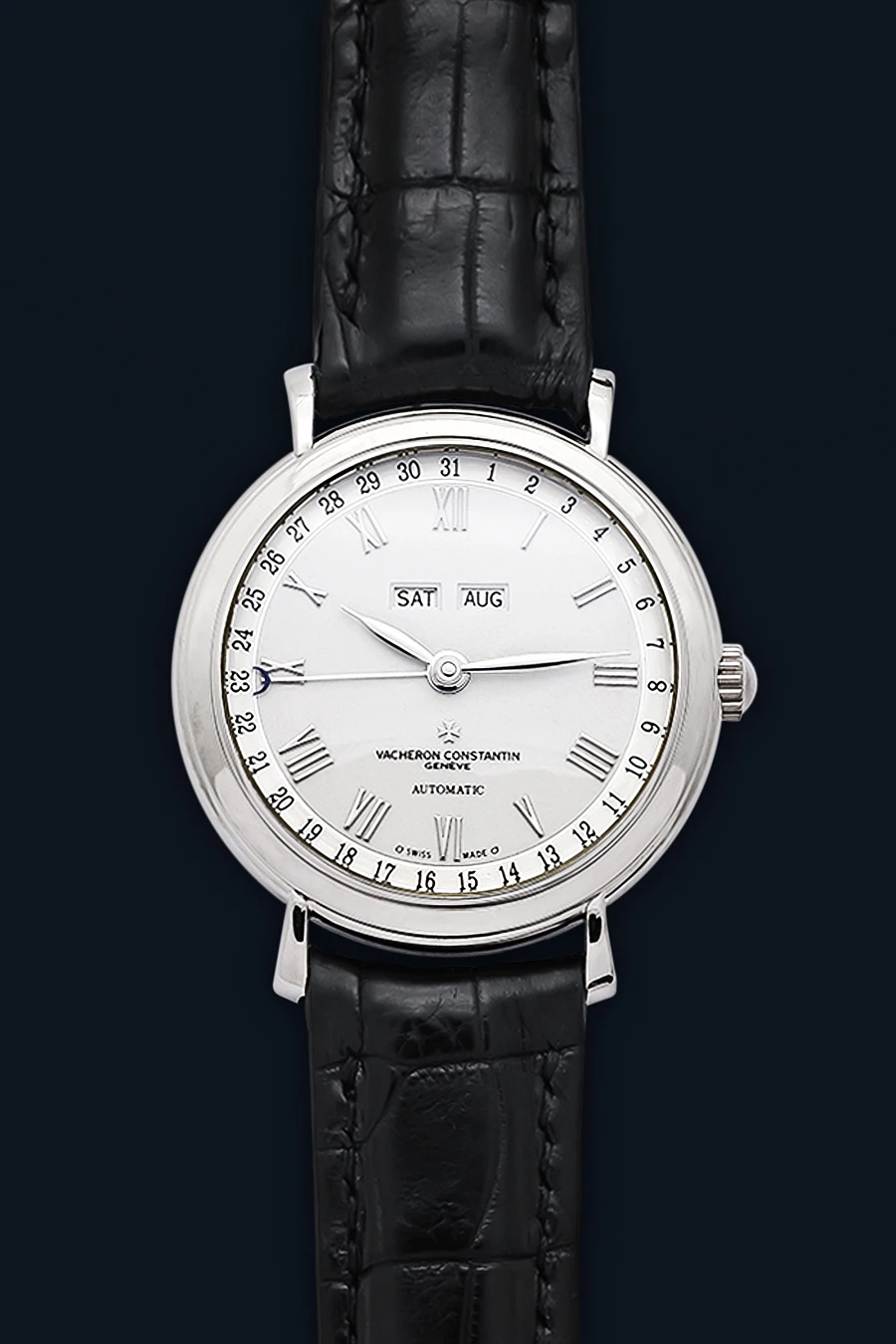 Triple Calendar 47051 White Gold