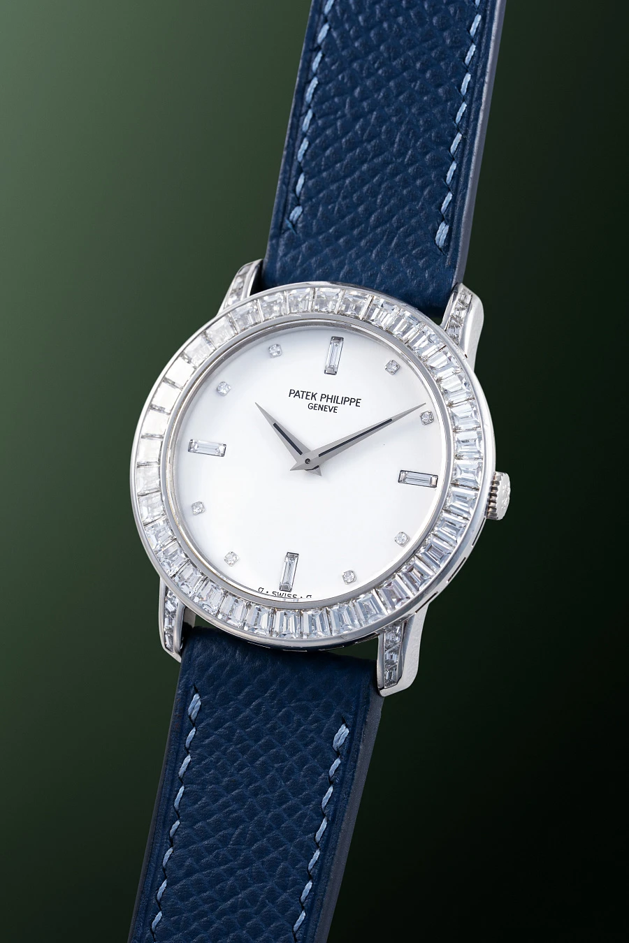 Calatrava Ref. 5027 with Baguette Diamonds in 18k White Gold