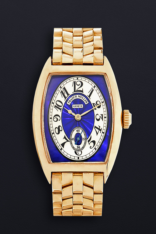 Cintree Curvex Chronometro Yellow Gold Blue Dial