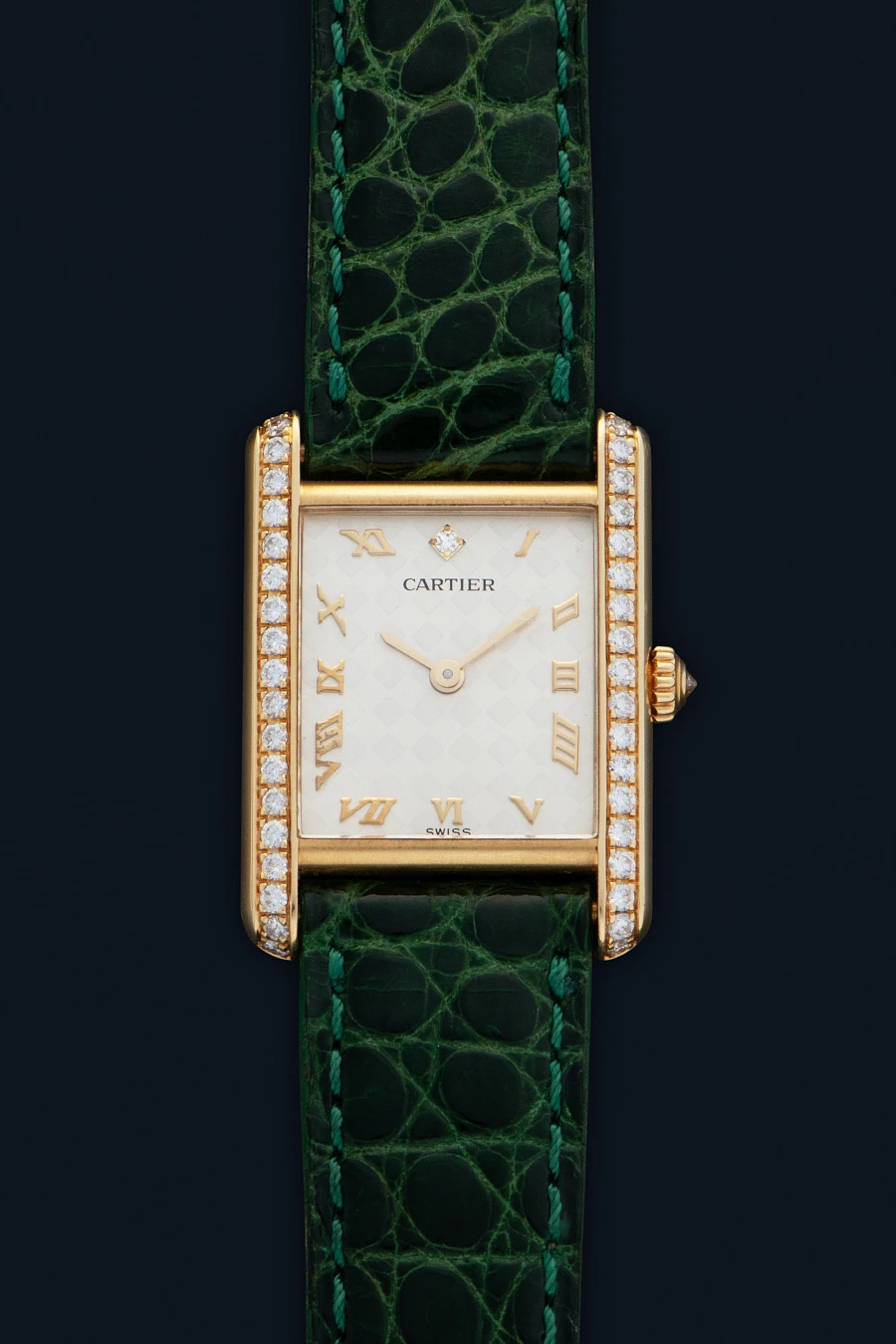 Tank Louis Ref. 11511 in 18k Yellow Gold with Diamonds