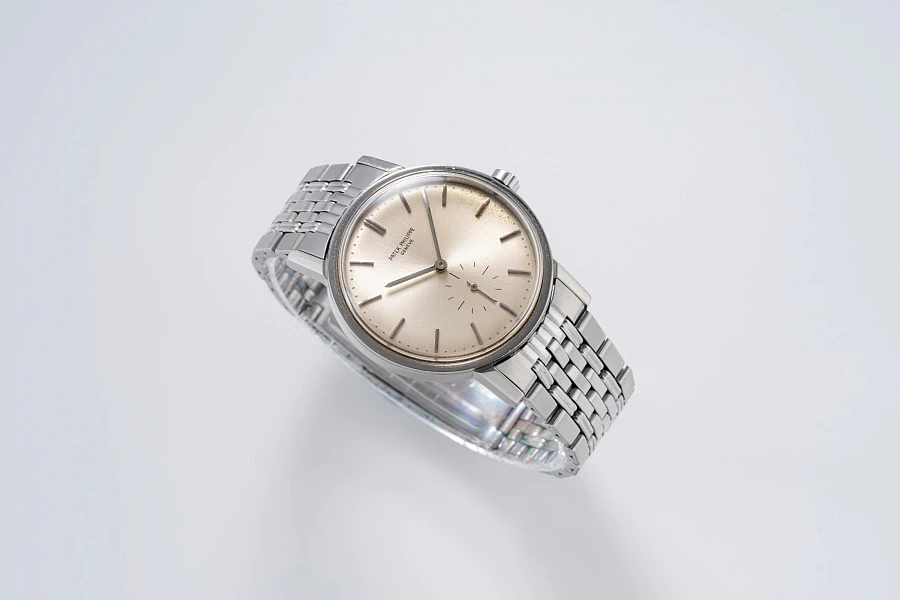 Calatrava Ref. 3466 in Stainless Steel on Gay Frères Bracelet