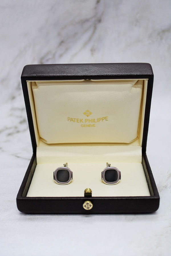 Nautilus Cufflinks White Gold