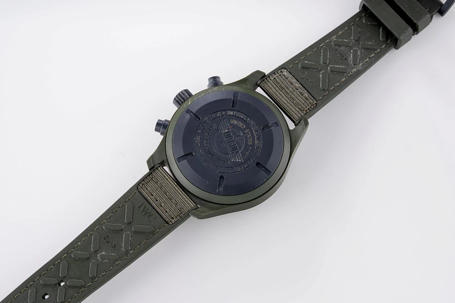 Top Gun Chronograph Ref. IW389106 in Green Ceramic