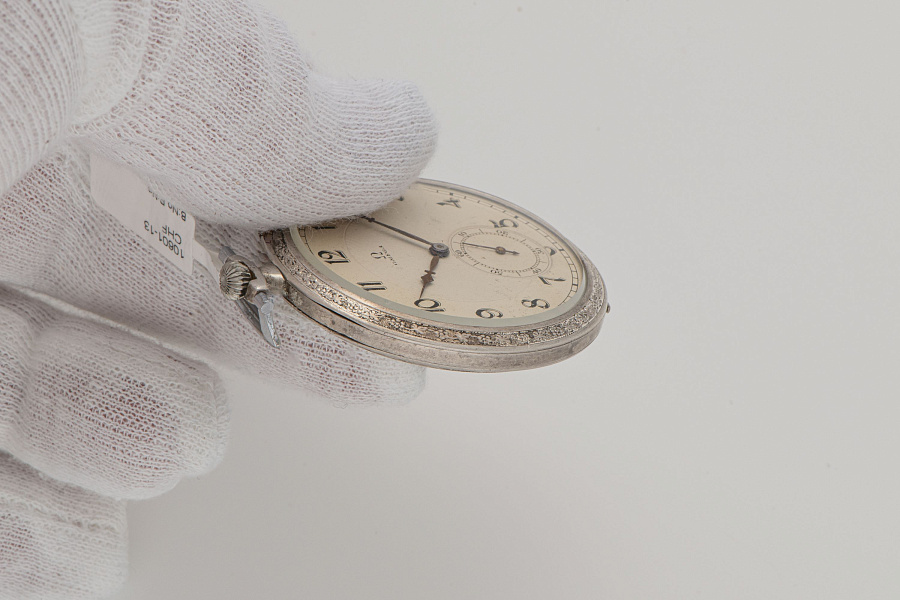 Art-Deco Pocket Watch in Silver