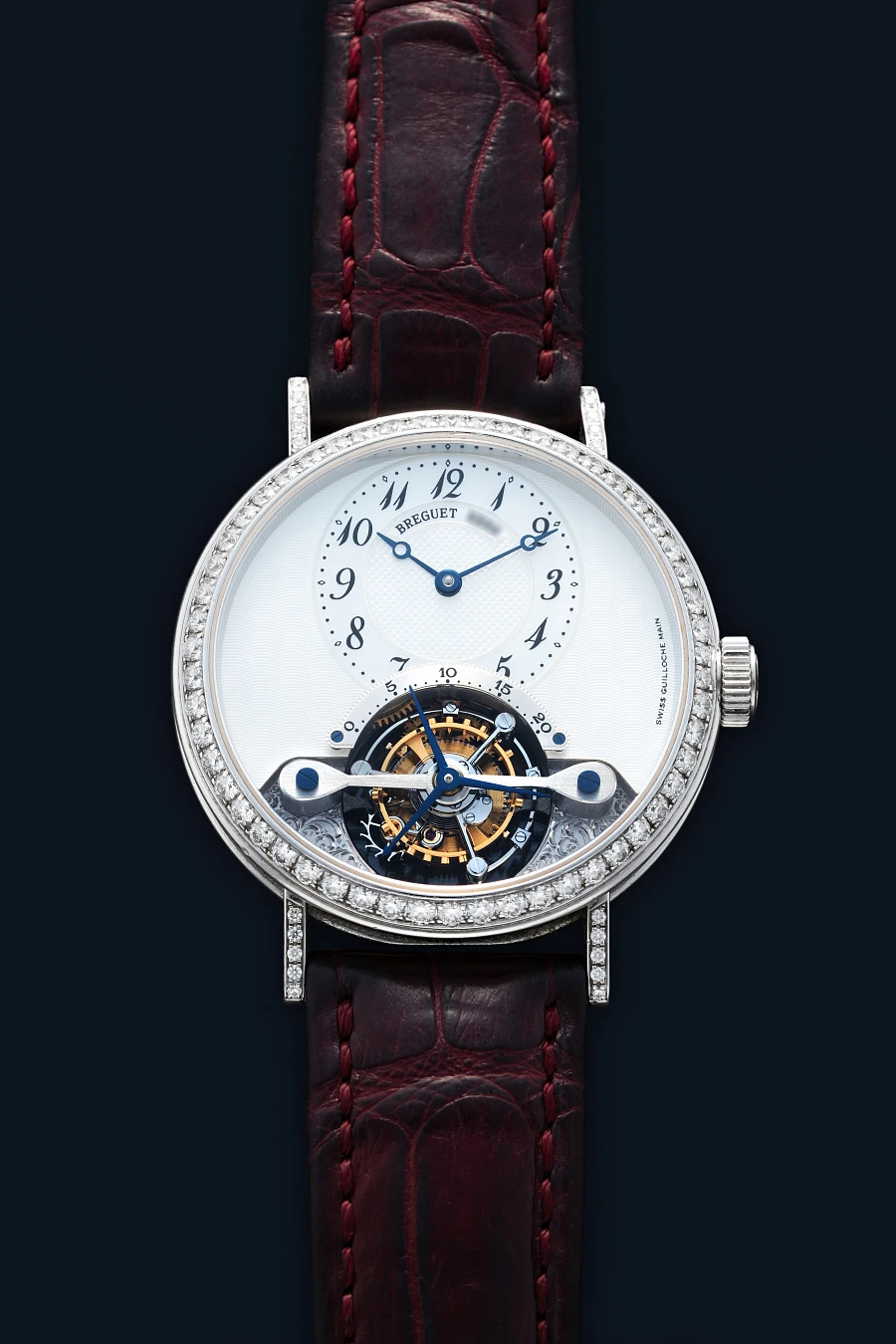 Tourbillon Mother of Pearl Dial Ref. 3358 in 18k White Gold with Diamonds