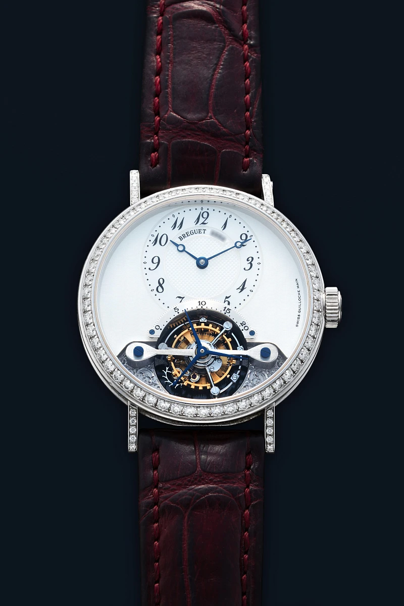 Tourbillon Mother of Pearl Dial Ref. 3358 in 18k White Gold with Diamonds