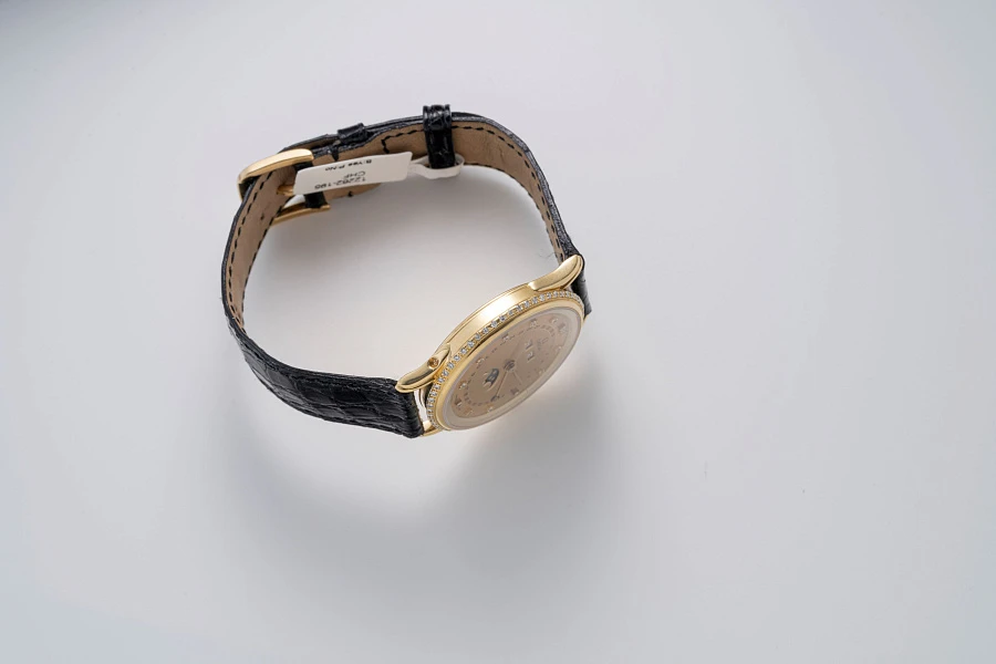 Triple Calendar Ref. 156003 in 18k Yellow Gold with Diamond Bezel