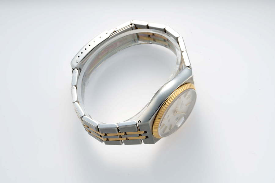 Datejust Oysterquartz Ref. 17013 in Stainless Steel and 18k Yellow Gold