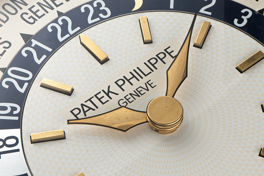 Worldtimer Wall Clock in Gilt Brass