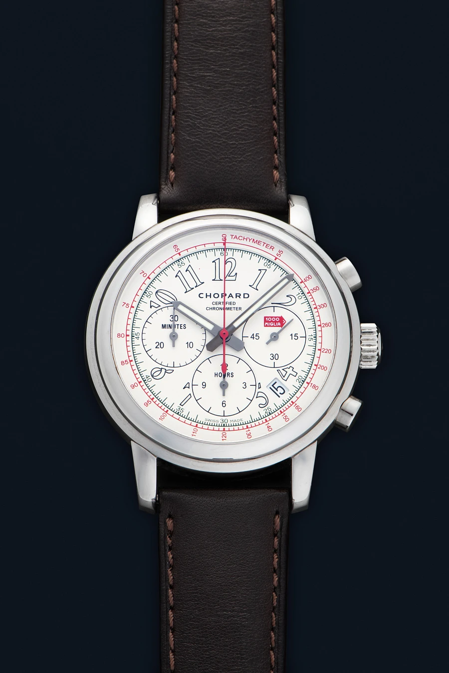 White Dial Mille Miglia Limited Edition Ref. 8511 in Stainless Steel