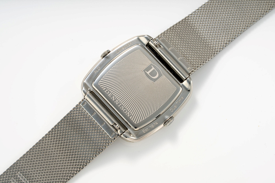 Dual Time Malachite in Stainless Steel