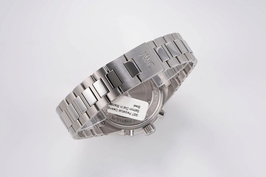 Perpetual Calendar Chronograph with Salmon Dial Ref. IW3756 in Stainless Steel