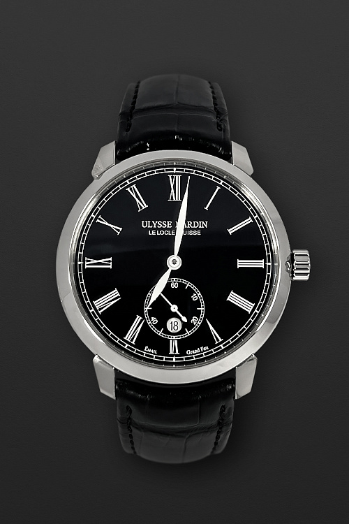 Classico Small Seconds Grand Feu Enamel Black Dial