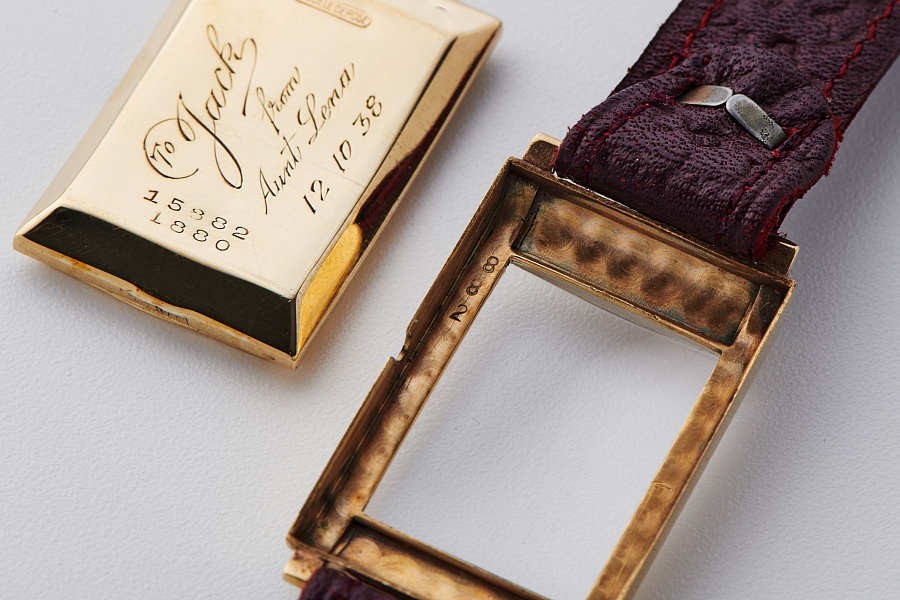 1920s Rectangular Watch Ref. 1880 in 9K Yellow Gold