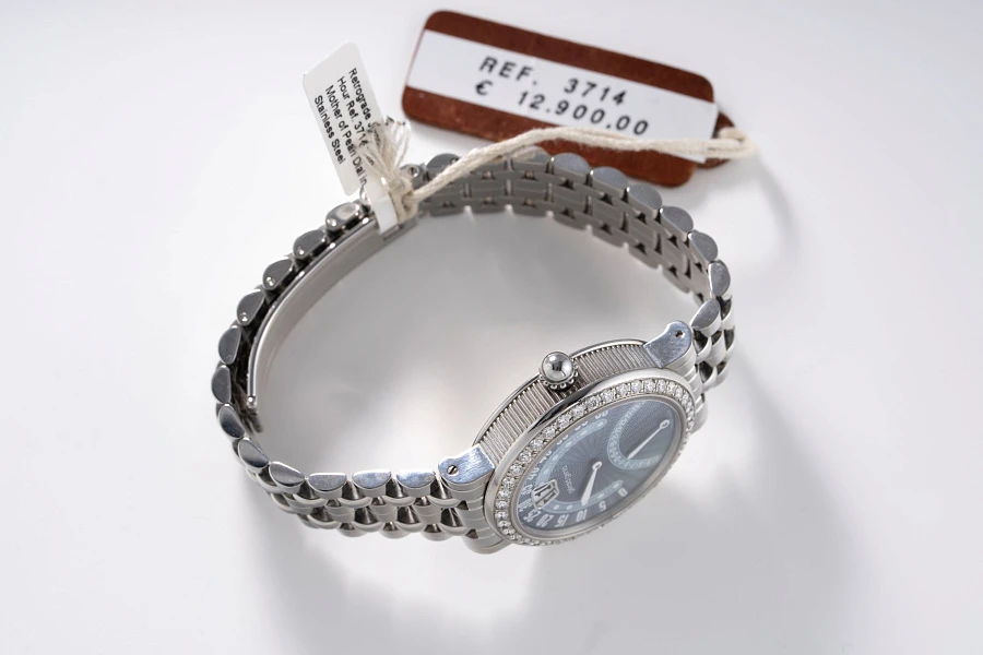 Retrograde Jumping Hour Ref. 3714 with Mother of Pearl Dial in Stainless Steel