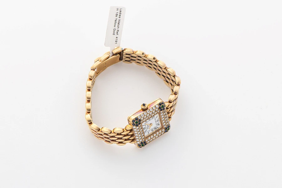 Diamond and Sapphire-Set Ladies Watch Ref. 4191 in 18k Yellow Gold