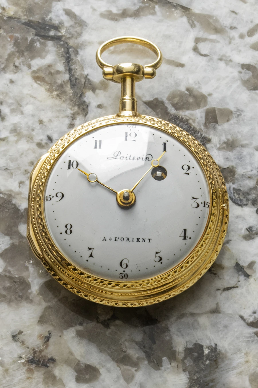 Poitevin Enamel Verge Pocket Watch