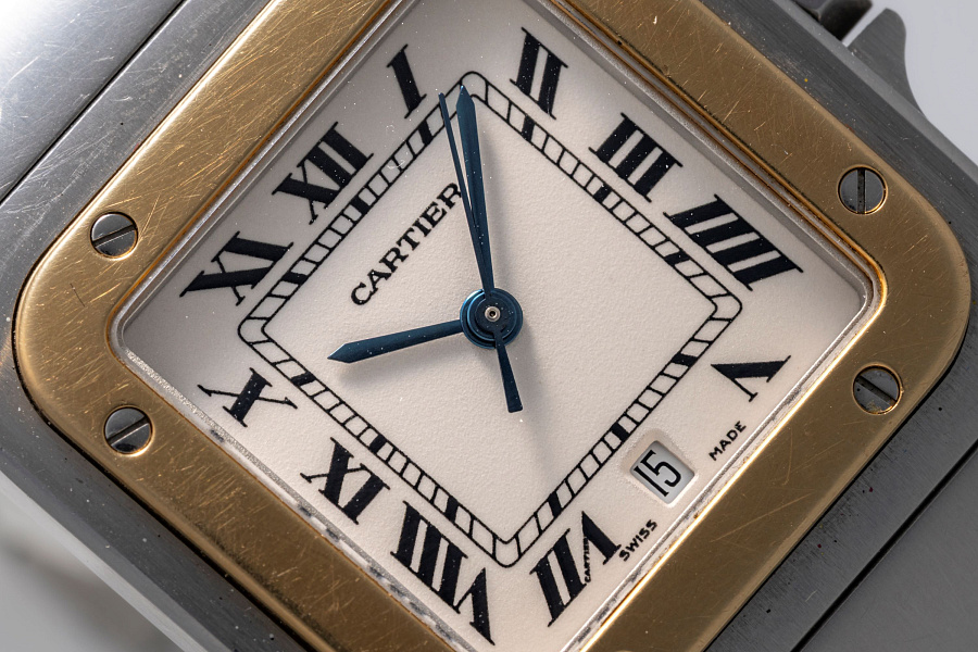 Santos Galbée Ref. 1566 in Stainless Steel and 18k Yellow Gold