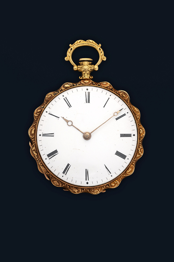 Ornate Pocket Watch in 18k Yellow Gold