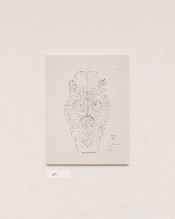 Sketch of the “Zebra”, 24 × 32 cm