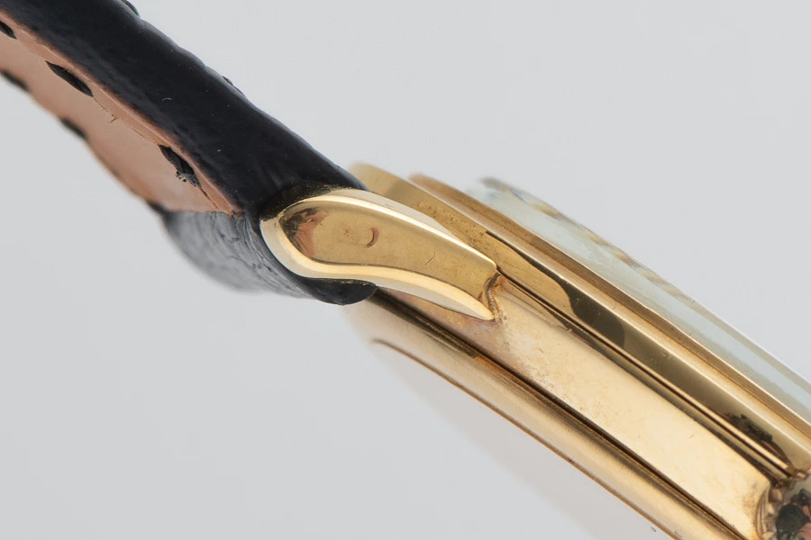 Stepped Bezel Dress Watch Ref. 6595 in 18k Yellow Gold