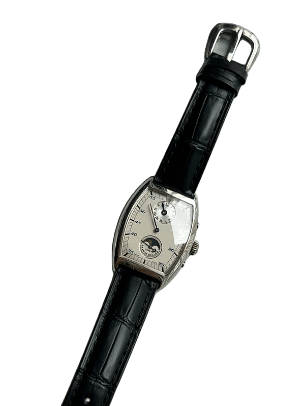 Cintrée Curvex Jump Hour Dual Time Moonphase in Platinum 950