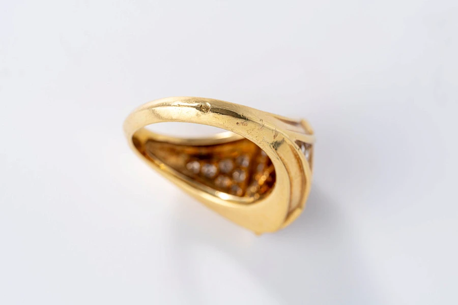 Jewelry Set with Watch, Earrings, and Necklace in 18k Yellow Gold with Diamonds and Rubies