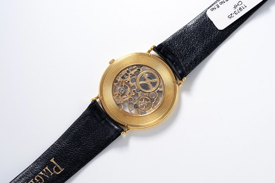 Ultra Thin Skeleton Dress Watch in 18k Yellow Gold