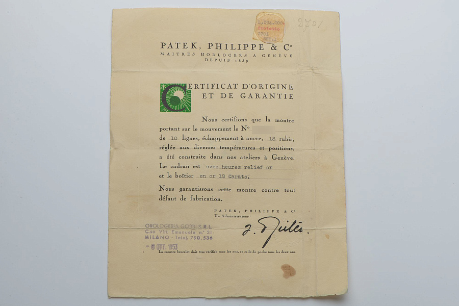 Calatrava 2500 Double signed Gobbi Milano