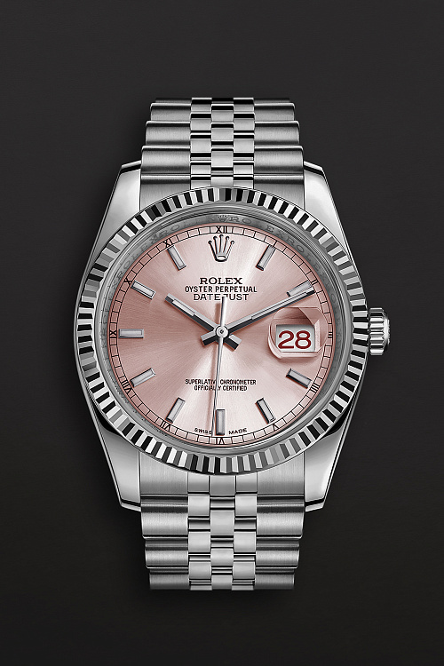 Oyster Perpetual Datejust 116234 Rolesor Gris Pink Dial