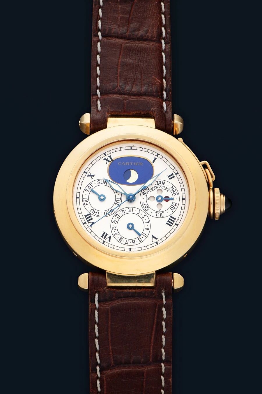 Pasha Quartz Perpetual Calendar Ref. 30003 in 18k Yellow Gold