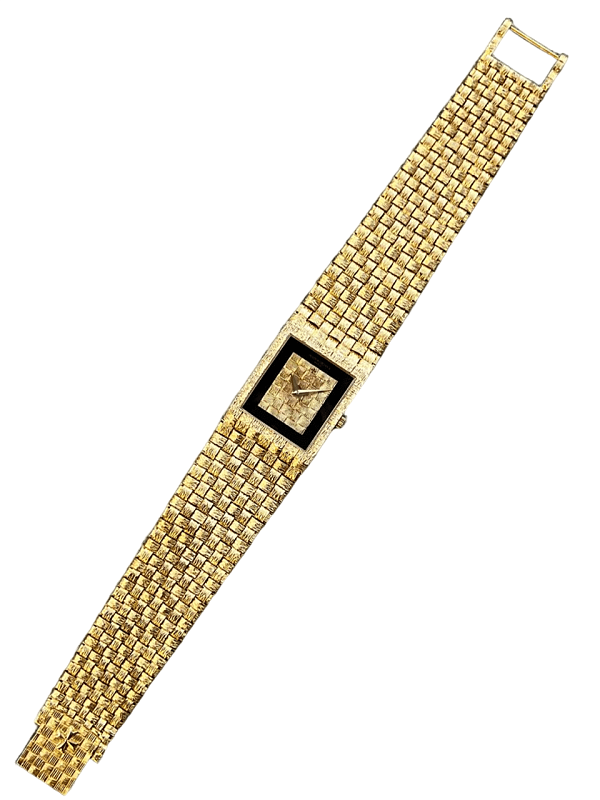 Vintage 33030 in 18k Yellow Gold with Onyx Dial