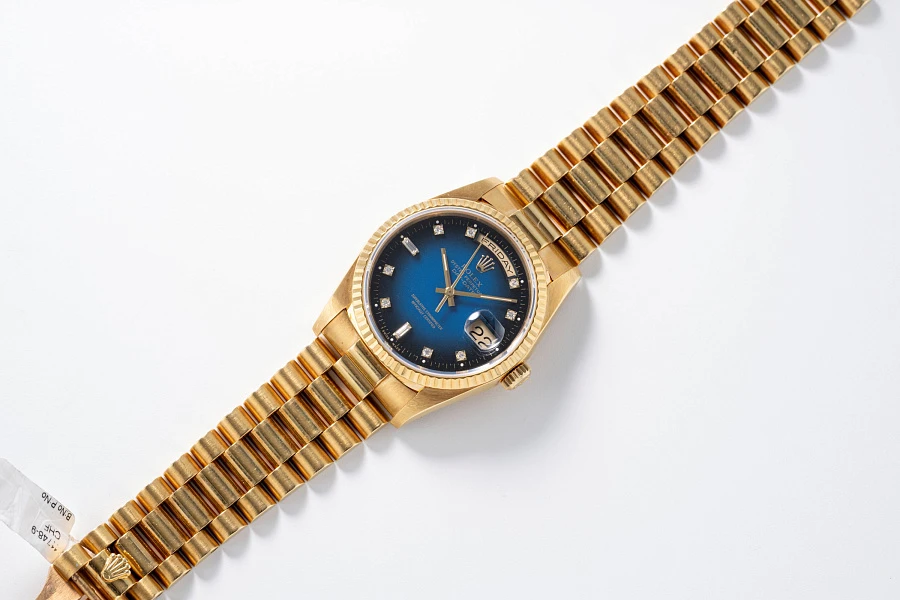 Day-Date Ref. 18238A Blue Stella Fumé Dial with Diamond Indices