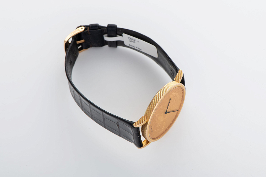 Twenty Dollar Coin Watch 18k Yellow Gold