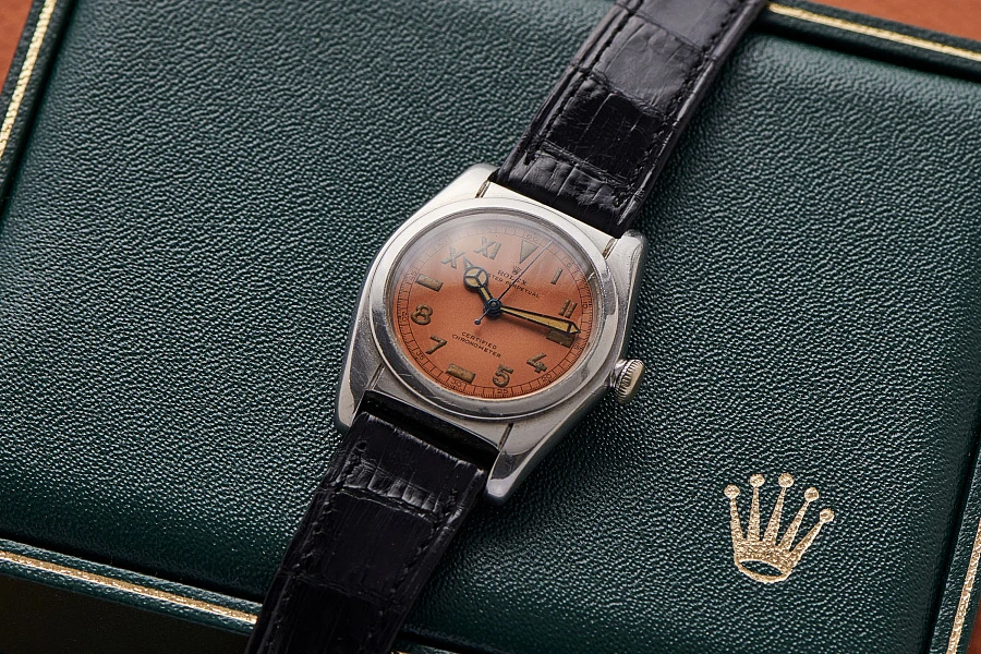 Bubbleback Ref. 2940 Tropical Salmon Radium Dial