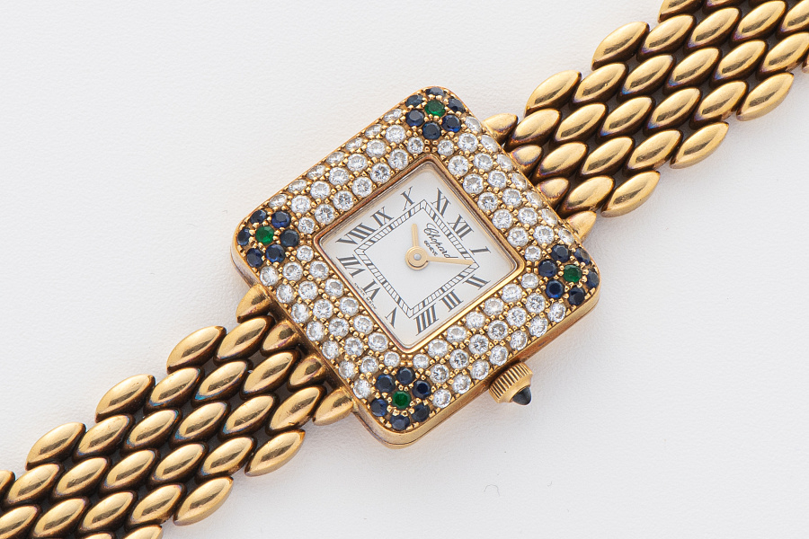 Diamond and Sapphire-Set Ladies Watch Ref. 4191 in 18k Yellow Gold