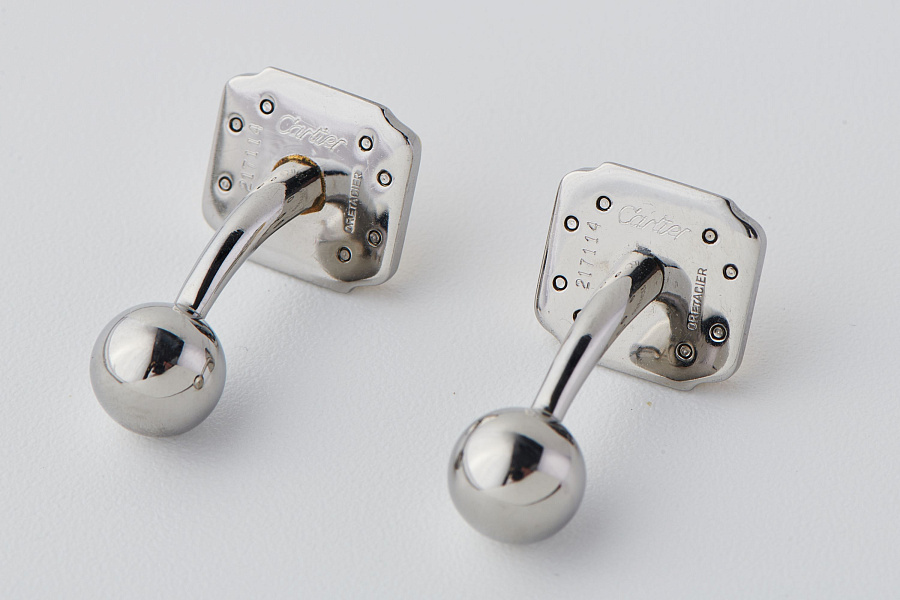 Santos Cufflinks in Steel and 18k Yellow Gold