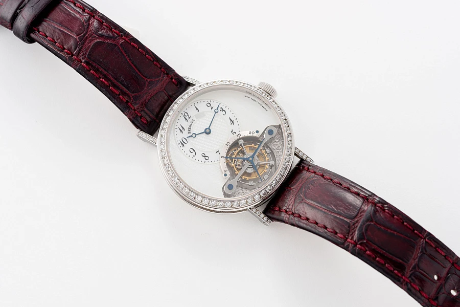 Tourbillon Mother of Pearl Dial Ref. 3358 in 18k White Gold with Diamonds