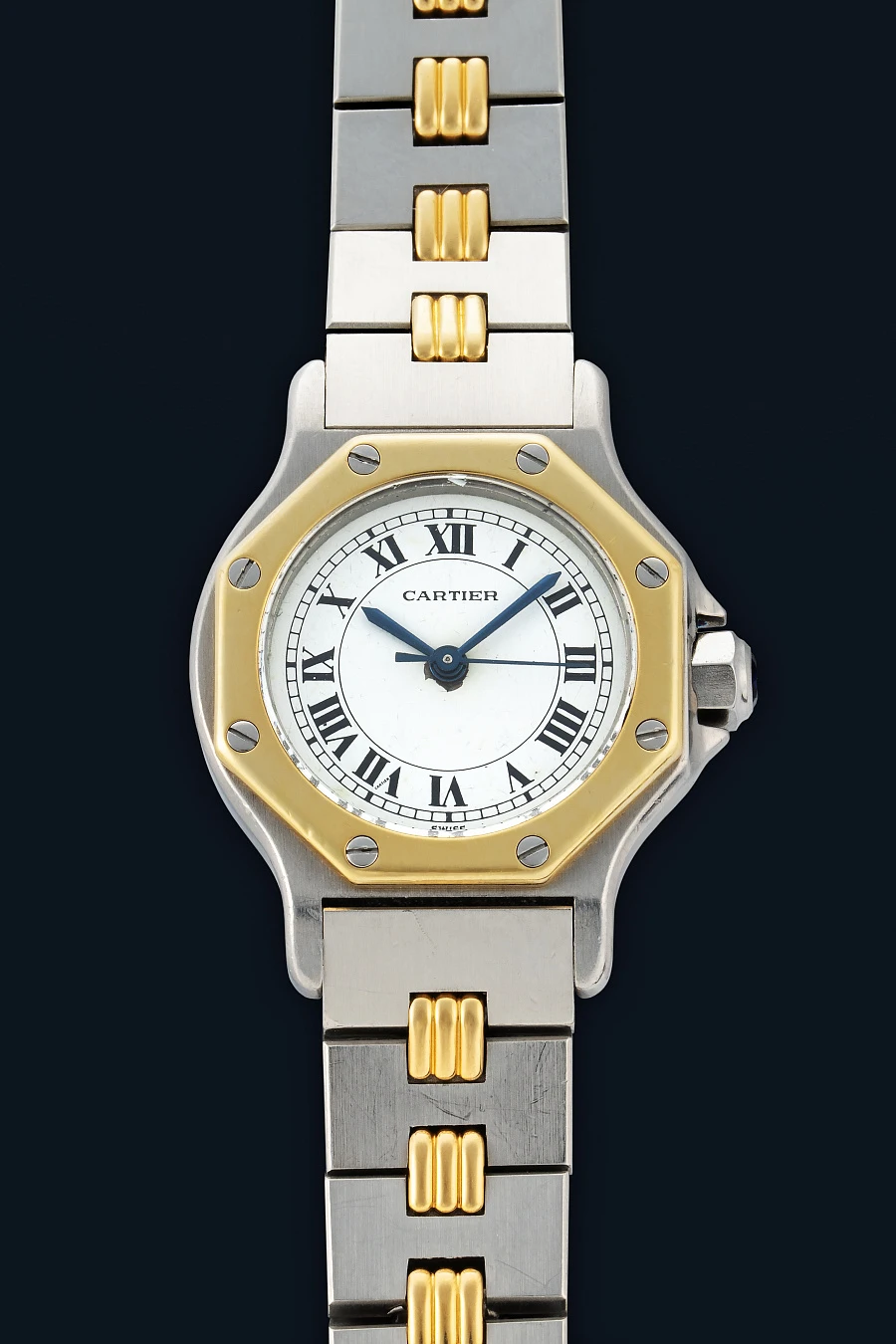 Santos Octagon Ref. 0907 in Stainless Steel and 18k Yellow Gold