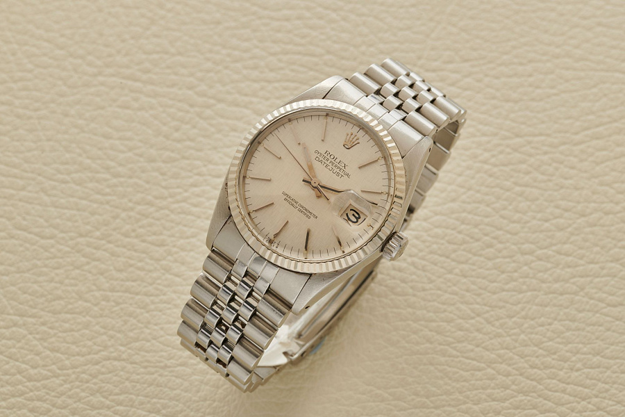 Oyster Perpetual Datejust 16014 ‘White Rolesor’ Linen Dial