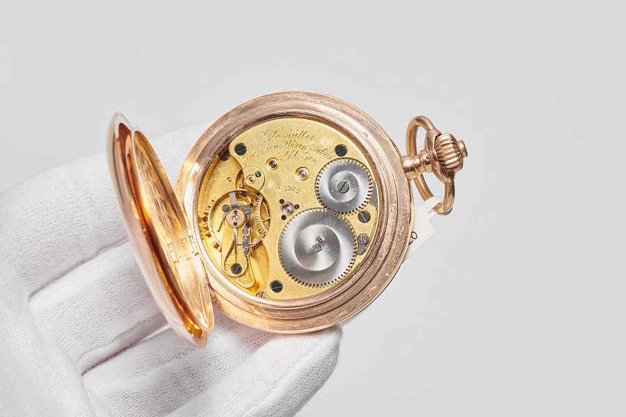 Glashütter Präzisions-Uhren-Fabrik Hunter Case Pocket Watch